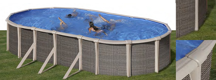 Piscine hors sol acier GRE FUSION POOL profondeur de 1.32 m