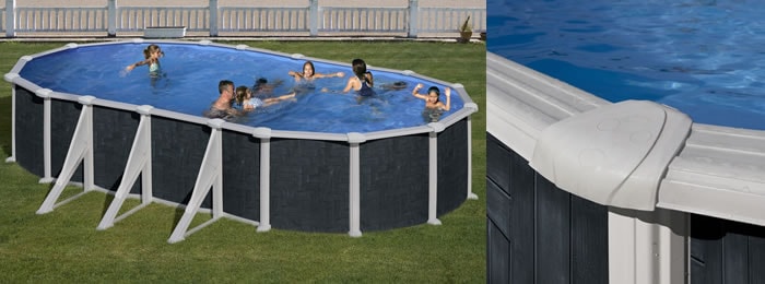 Piscine Gre Java, décorée avec effet relief Piscine Gre Java