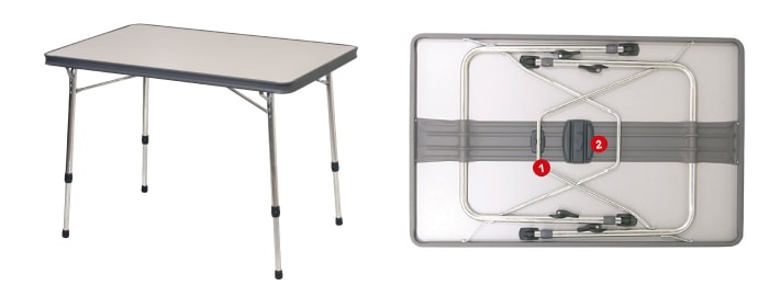 Tables Pliantes Camping, ferme, pratique et avec pieds réglables Tables Pliantes Camping