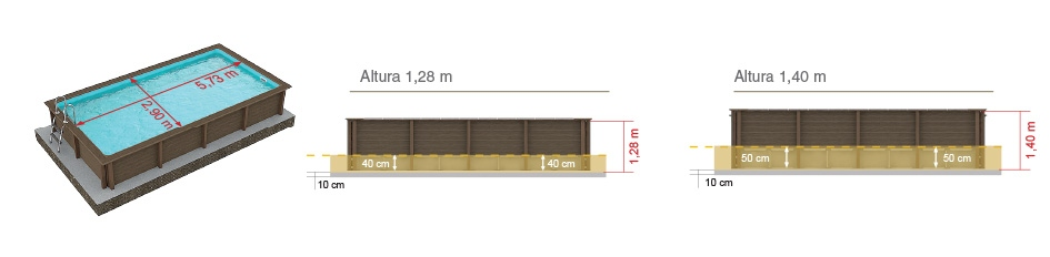 Piscine Naturalis Rectangulaire 609x324 cm