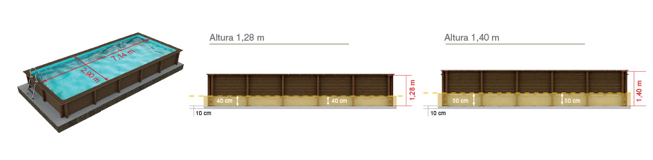 Piscine Naturalis Rectangulaire 750x324 cm