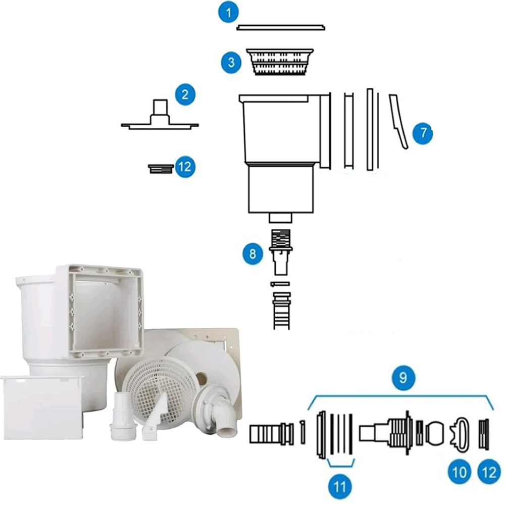 Pièces détachées du Skimmer Gre AR100