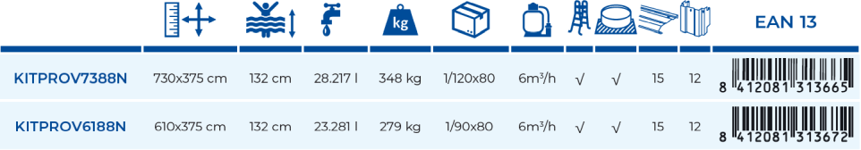 Piscine Gre Islande 730x375x132 KITPROV7388N