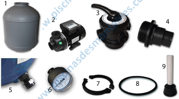 Pièces Détachées du Filtre à Sable Toi 3,6 m3/h 4855