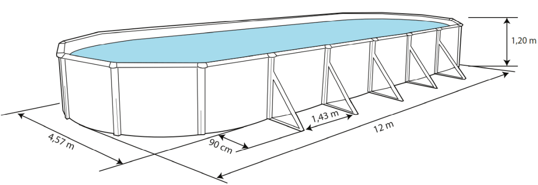 Piscine Toi Sur Mesure 1200x457x120 TN120