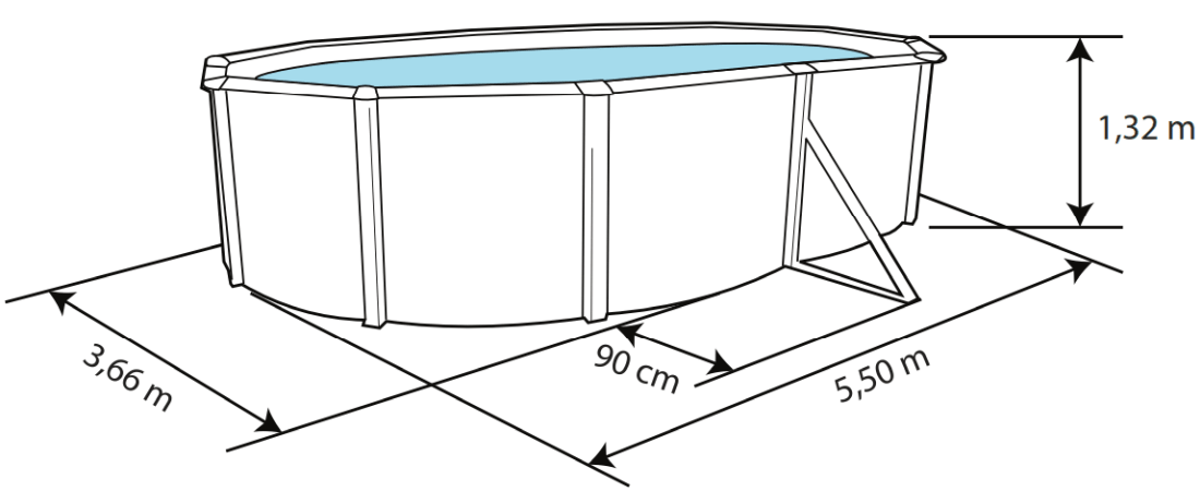 Piscine Toi Sur Mesure 550x366x132 TN502