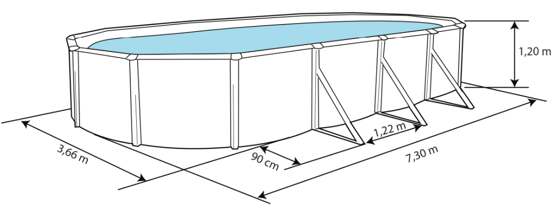 Piscine Toi Sur Mesure 730x366x120 TN700