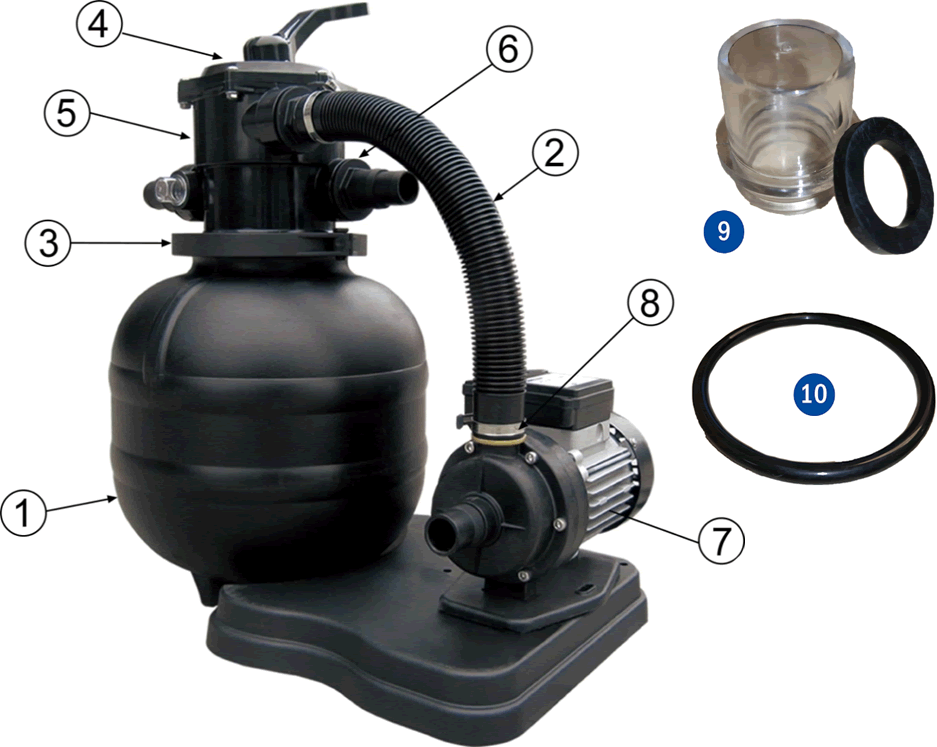 Pièces détachées du Filtre à Sable Gre FAE300