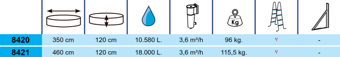 Piscine Toi Elegance Lune 350x120 Réf 8420