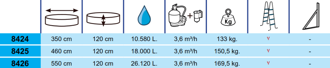 Piscine Toi Elegance 350x120 Réf 8424