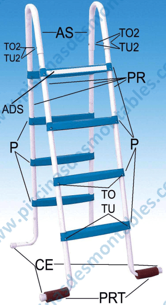 Pièces Détachées de l'Échelle de 8 marches Toi 4870